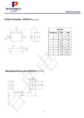 general purpose diode TECH PUBLIC 1N4148WX-TP high speed switching ...